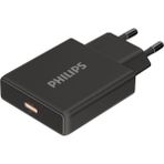 PHILIPS DLP4311C Type-C Hızlı Şarj Adaptörü, 33W PowerDelivery 3.0 + QuickCharge 3.0, Akım Korumalı, Slim Şarj (Siyah)