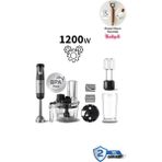 Philips El Blender Seti 1200W Mutfak Robotu Doğrayıcı, Çırpma ve Karıştırma Fonksiyonlarıyla 500 ml Kapasite - Siyah