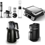 Philips Elektrikli Çeyiz Seti Siyah Renkli Tost Makinesi ve Kahve Makinesi ile Blender Seti