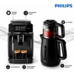 Philips EP2220/10 Tam Otomatik Espresso Kahve Makinesi ve HD7301/00 Daily Collection Çay Makinesi Kahve Çay Hazırlama Seti - Siyah