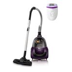 Philips Fc9323-07 Powerpro Compact Toz Torbasız Elektrikli Süpürge ve Bre225 Epilatör
