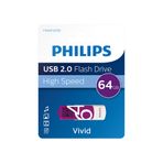Philips FM64FD05B 64 GB Vivid Mor USB 2.0 Flash Disk