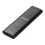 Philips Harici Taşınabilir SSD 1 Tb - Ultra Ince Sata Ultra Hızlı Usb-C, 540 Mb/s'ye Kadar Okuma Hızı, Alüminyum