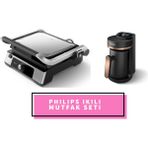 Philips HD6301 2200W 5000 Serisi Izgara ve Tost Makinesi Gümüş Renk Döküm Plaka Özelliği