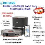 Philips Homerun 5000 Serisi Siyah Çöp Istasyonlu Akıllı Robot Süpürge + Xiaomi Baskül Hediye - Siyah - Bakır