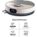 Philips Homerun 7000 Aqua XU7000 5.000 Pa Emiş Gücü Islak ve Kuru Temizlik Lidar Navigasyon Robot Süpürge
