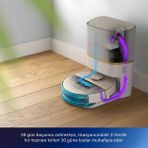 Philips Homerun 7000 Yeni Serisi Islak, Kuru ve Mop Özellikli Ultra Yüksek Emiş Gücü Aqua Istasyonlu Ultra Premium Robot Süpürge,Luciole Lambader Hediye - Beyaz
