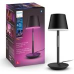 Philips Hue Go Belle Taşınabilir Masa Lambası - Siyah 10 W LED Ampul ile Renkli Işık Sunar
