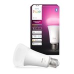 Philips Hue LED A67 lamba, beyaz ve renkli ambiyans, E27 duy, 11,8 W, tam spektrumlu ışık 1000 K-20000 K, 1600 lümen, kısılabilir, Alexa, Google Assistant ve Apple Home ile uyumlu, tekli paket