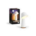 Philips Hue Twilight akıllı uyku ve uyandırma masa lambası, beyaz ve renkli ışık, Bluetooth uyumlu, Alexa, Apple Home & Google Assistant ile sesli kontrol, beyaz