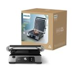 Philips Inox Versuni 5000 Serisi 2200 W Güçlü Izgara ve Tost Makinesi Yapışmaz Plaka ile Gri Renk