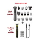 Philips Islak & Kuru 15 In 1 Traş Makinesi - One Blade Teknolojisi( Sıfır Tıraş) - Avantajlı 2 Li Set