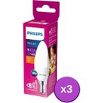 Philips LED 40W Mum Ampul Sarı Işık E14 Ince Duylu 3'lü - 40 - 50 W