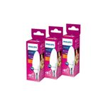 Phılıps Led 40w Mum Ampul Sarı Işık E14 İnce Duylu 3lü