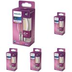 Philips LED classic 40W B35 E14 Mum Tipi Beyaz Işık Dim Edilmez Filament LED Ampul 5li paket