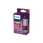 Philips LED Classic Şeffaf Filament Mum Ampul 4.3W 470 Lum 2700K Sarı Işık B35 E14 (40W) 2'li Paket
