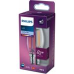Philips LED Classic Şeffaf Filament Mum Ampul 4.3W 470 Lum 4000K Gün Işığı B35 E14 (40W) - 1 - 10 W
