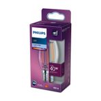 Philips LED Classic Şeffaf Filament Mum Ampul 4.3W 470 Lum 4000K Gün Işığı B35 E14 (40W)