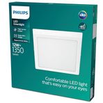 Philips LED Gömme Spot İnce Yüzey, 12 W, Soğuk Beyaz Işık (4000K), Kare, Beyaz