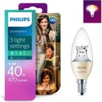 Philips LED Mum Ampul /5,5W-4W-2W(TEK Ampul-3 Kademeli) E14 Duy