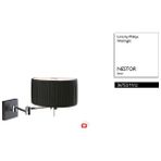 Philips Lirio Touch Dokunmatik Ayarlanabilir Başlık Metal Gövde Siyah Kumaş Şapka 1 x G9 Duvar Aplik