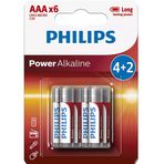 Philips LR03P6BP/10 Power Alkalin AAA 4+2 Pil