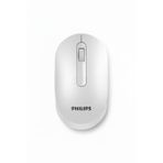 Philips M402 Beyaz Kablosuz Mouse, Ergonomik Ele Tam Oturan Tasarım, 2.4GHz Wireless Fare, Otomatik Uyku Modu ve Enerji Tasarrufu, Hassas Optik İzleme, Tek AA Pil ile Çalışma