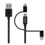 Philips Mfi Apple Lisanslı Iphone 15 Pro Max Micro-Lightining-Type-C Şarj Kablo 2M Siyah