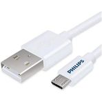 Philips Micro USB Hızlı Şarj ve Data Kablosu Beyaz 1 Metre