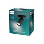 Philips myLiving Pongee Tavan/Duvar Siyah Spot Lamba GU10 Duy (Ampul birlikte verilmez)