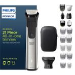 Philips Norelco Multigroom Serisi 9000 21 Parça Siyah Erkek Bakım Seti Kablosuz Kullanım Özellikli MG9510/60