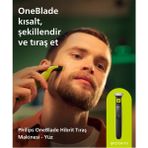 Philips Oneblade Yüz Şekillendirici Sarı Renkli Kablosuz Kullanım ve Yıkanabilir Özellikler - 0