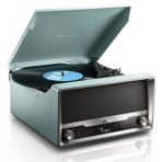 Philips OTT2000/12 Retro CD Ses Sistemi Bluetooth ile (4 W RMS, Dijital FM Radyo, LP Oynatma, USB Direct) Mavi OTT2000/05