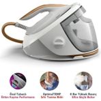 Philips Perfectcare Buhar Kazanlı Ütü 600g Şok Buhar, 120g/dk Sürekli Buhar, SteamGlide Elite Taban, OptimalTEMP Teknolojisi, 1,8L Çıkarılabilir Su Haznesi, Onerous Mutfak Tartısı Hediye - Beyaz