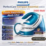 Philips Perfectcare Compact Essential 2400 W Buhar Kazanlı Ütü - Turkuaz