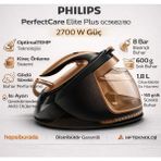 Philips Perfectcare Elite Plus Kahverengi 2700 Watt Buhar Kazanlı Ütü- Dijital Mutfak Tartısı Hediye - Siyah-Kahverengi