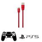 Philips Playstation 5 Uyumlu Joystick Şarj Kablosu 5A 100W UsbA to Type-C 1.8 M Hızlı Şarj Data Kablosu Kırmızı DLC2529C