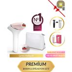 Philips Premium Kablosuz Yüz, Vücüt ve Hassas Bölge Bakım & Akıllı Lazer Avantaj Epilasyon Seti , Luciole Lambader Hediye - Beyaz
