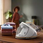 Philips Premium Optimaltemp Titanium Steamglide Elite Taban 600GR/DAK Şok Buharlı Ultra Hafif Buhar Kazanlı Ütü - Gri