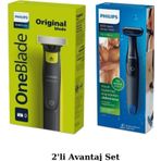 Philips QP2724/10 OneBlade Yüz Şekillendirici - BG1024 Banyo Vücut Tıraş Makinesi Islak/Kuru 2li Ava