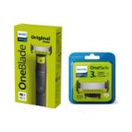 Philips QP2824/10 Oneblade Yüz ve Vücut Şekilendirici QP630/51 3'lü Yedek Bıçak Avantaj Set Kablosuz Kullanım Süresi 45 dk