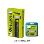 Philips Qp2824/10 Oneblade Yüz Ve Vücut Şekilendirici Qp630/51 3'lü Yedek Bıçak Avantaj Set
