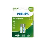 Philips Şarj Edilebilir 950 Mah Aaa 2Li İnce Kalem Pil