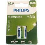 Philips Şarj Edilebilir Kalem Pil AA 2600 Mah. 2 li.