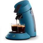 Philips Senseo Original Plus kahve kapsülü makinesi, kahve sertliği seçimi, Coffee Boost teknolojisi, geri dönüştürülmüş plastik, Blue Pavone (CSA210/00)