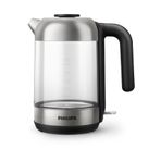 Philips Series 5000 Glass Kettle Stainless Steel, Crystal 2200W 1.7L, Mid Entry Light Status Indicator