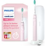 Philips Sonicare 3100 Elektrikli Diş Fırçası, Sonik Diş Fırçası, Basınç Kontrolü ve Zamanlayıcı, Seyahat Çantası, Sugar Rose, Model HX3673/11 - Beyaz
