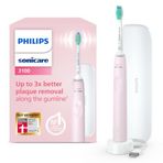 Philips Sonicare 3100 Elektrikli Diş Fırçası, Sonik Diş Fırçası, Basınç Kontrolü Ve Zamanlayıcı, Seyahat Çantası, Sugar Rose, Model Hx3673/11