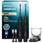 Philips Sonicare Diamondclean 9000 Elektrikli Diş Fırçası, İkili Paket, Uygulamalı Sonik Diş Fırçası, Basınç Sensörü, 4 Fırçalama Modu, 3 Yoğunluk Seviyesi, Şarj Camı, Siyah, Model Hx9914/63