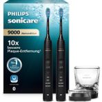Philips Sonicare Diamondclean 9000 Elektrikli Diş Fırçası, Uygulamalı Sonic Diş Fırçası, Basınç Kontrolü, 4 Fırçalama Modu, 3 Yoğunluk Seviyesi, Şarj Camı, Siyah, Ikili Paket, HX9914/54 - Beyaz